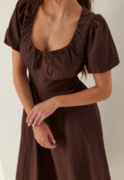 Seersucker Midi Dress