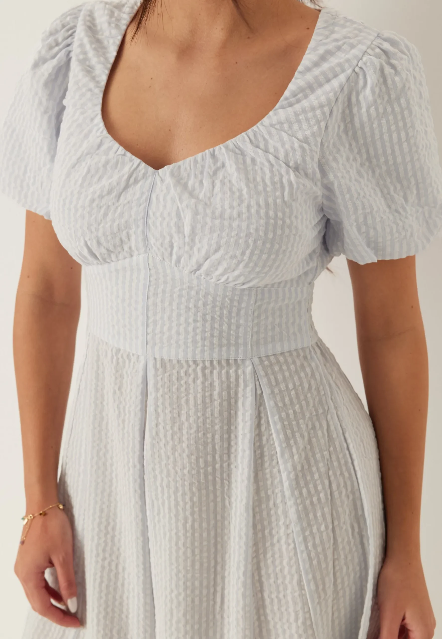 Seersucker Midi Dress