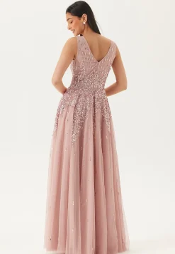 Sequin Sunray Sleeveless Maxi Dress