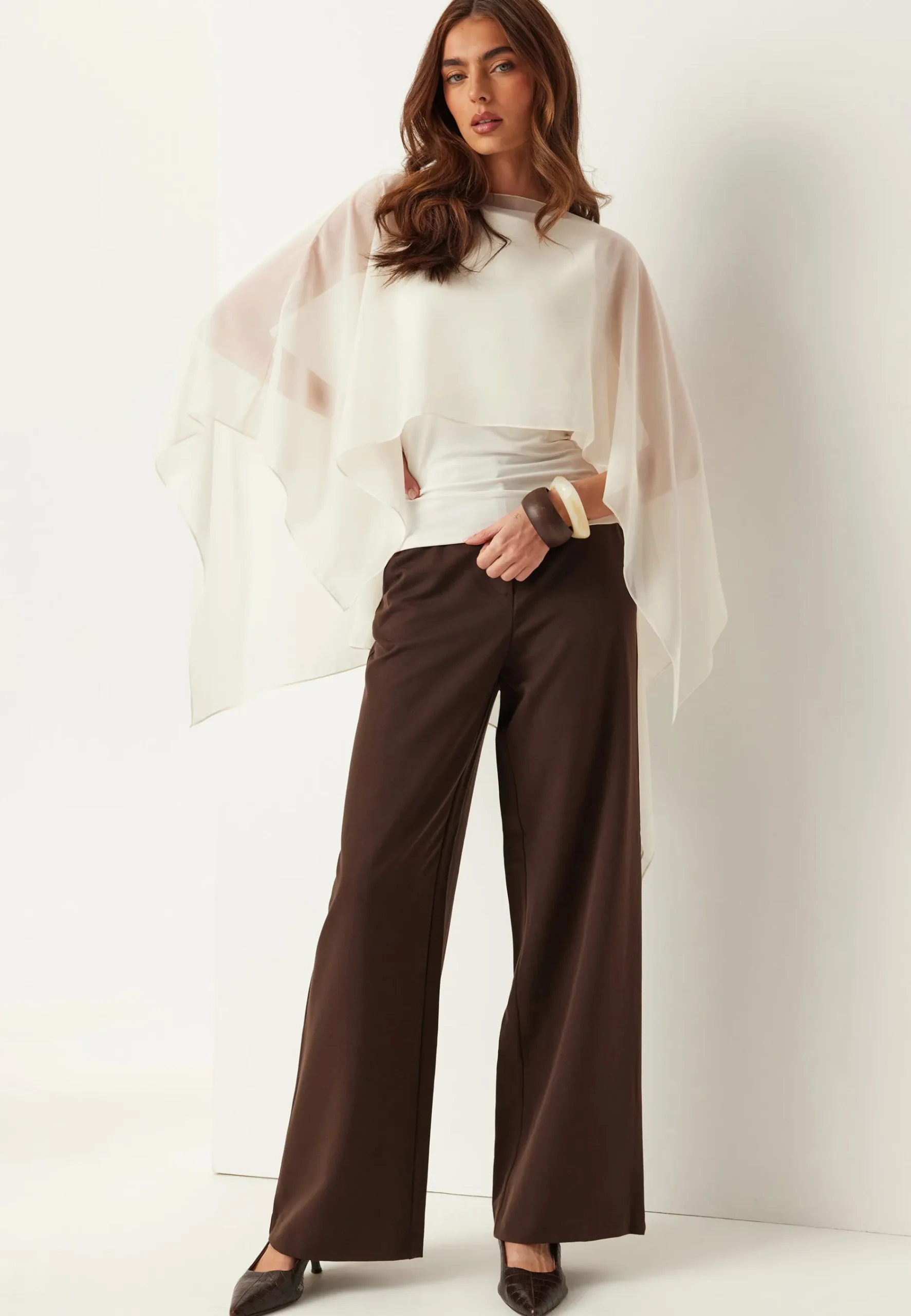 Sheer Chiffon Cape
