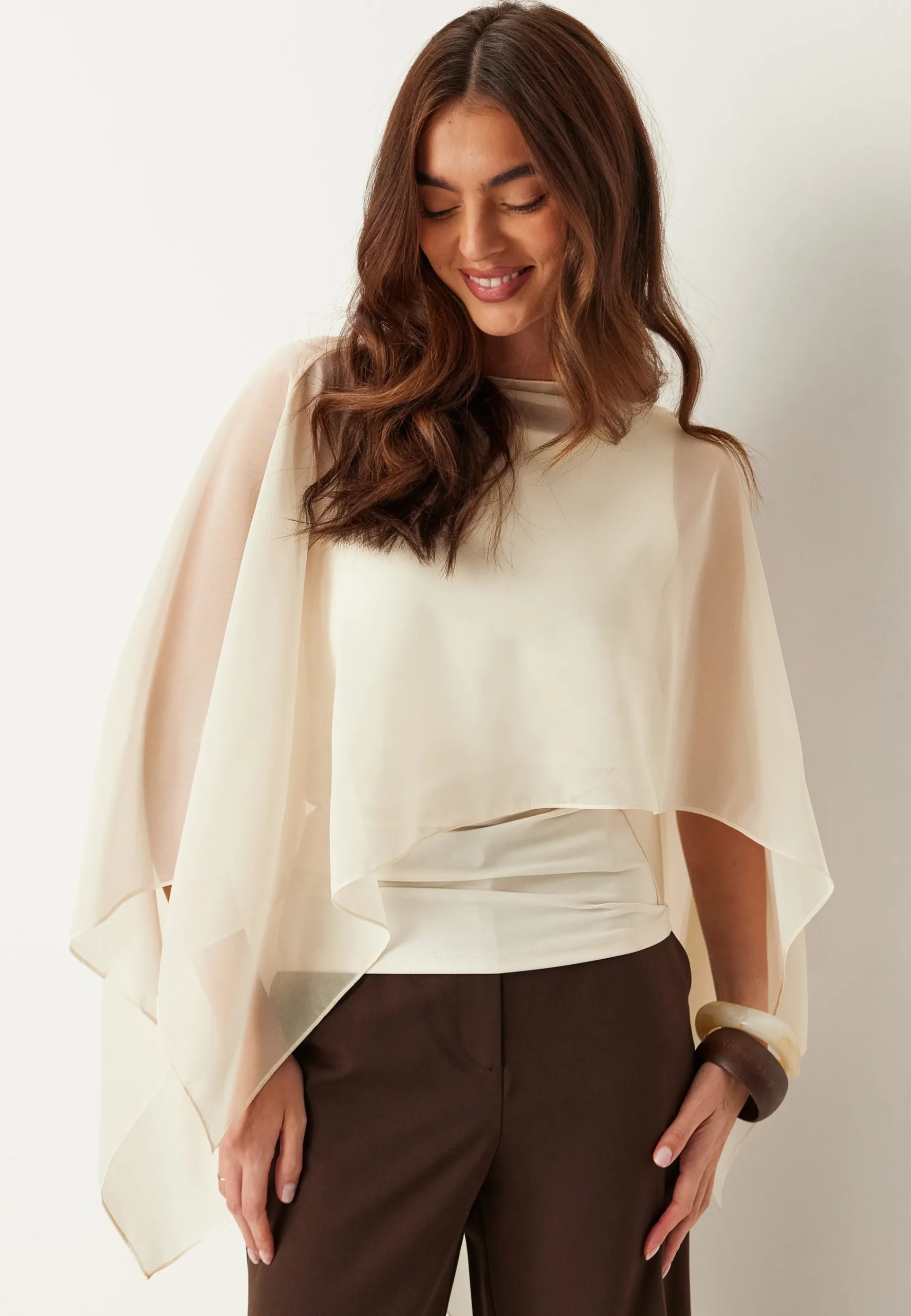 Sheer Chiffon Cape