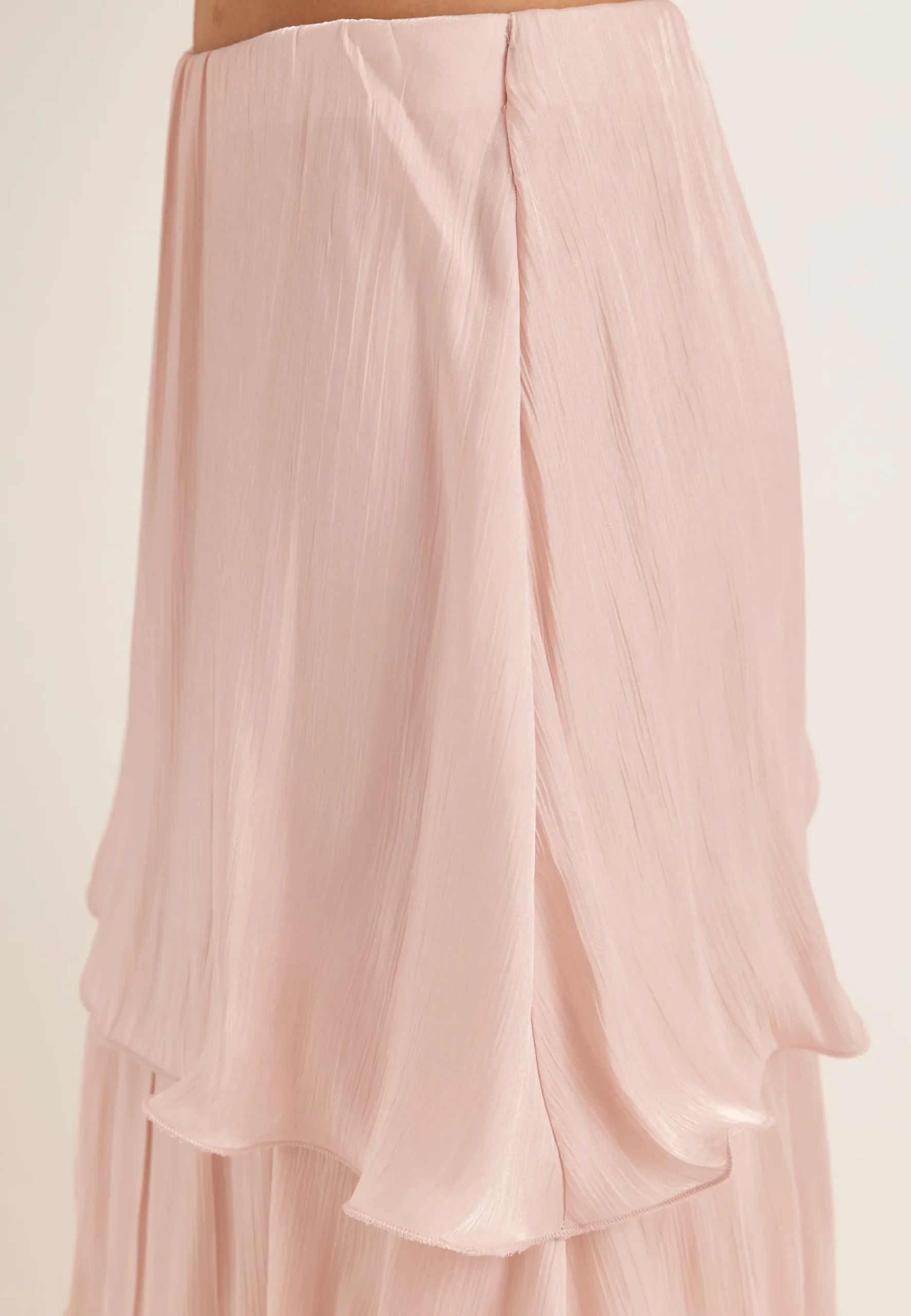 Shimmer Flounce Maxi Skirt