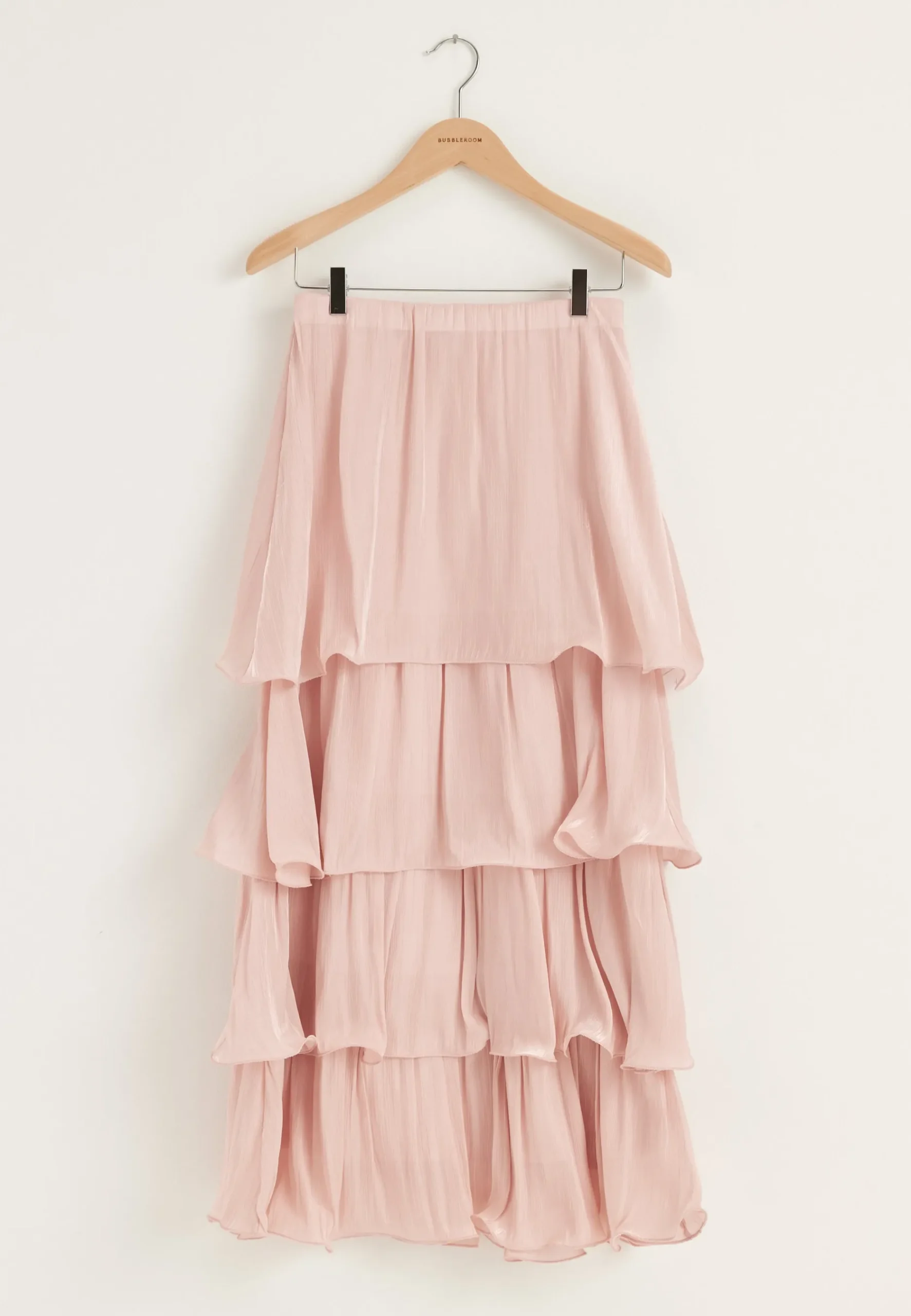 Shimmer Flounce Maxi Skirt