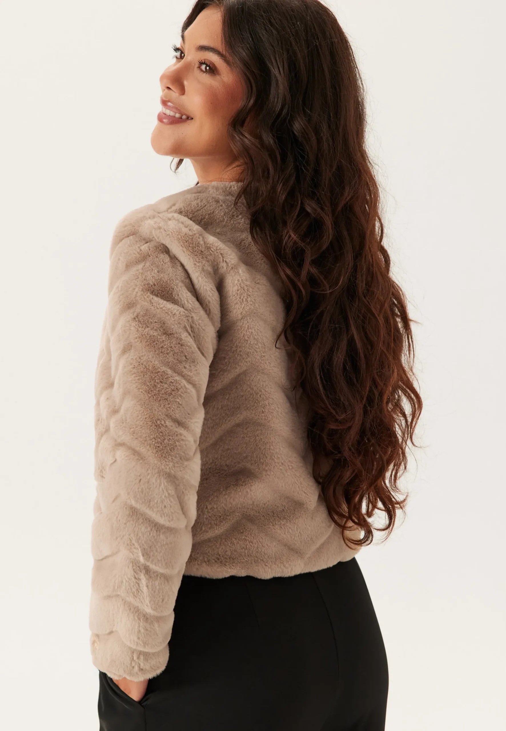 Short Party Faux Fur Jacket