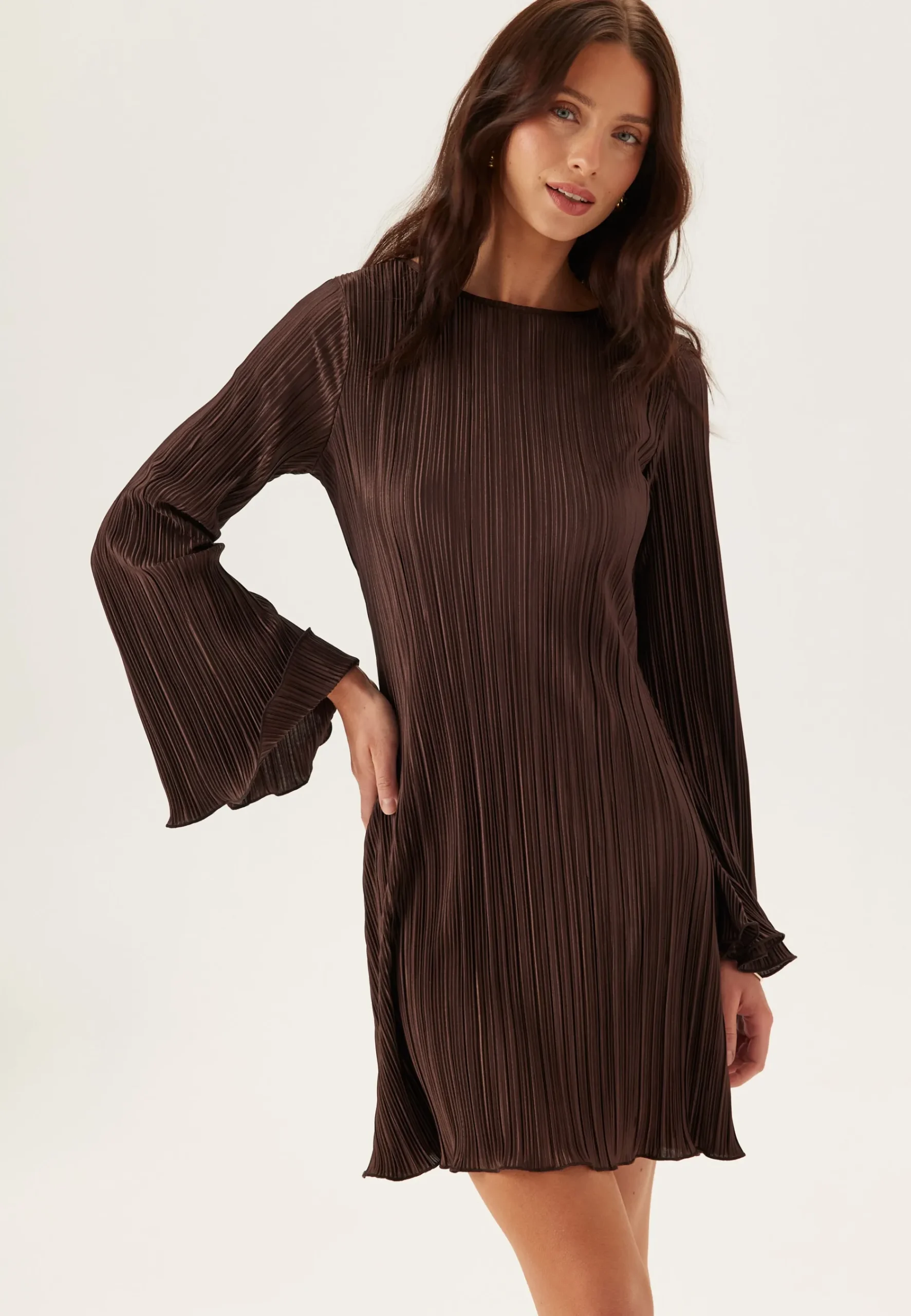 Short Pleated Frill Dress