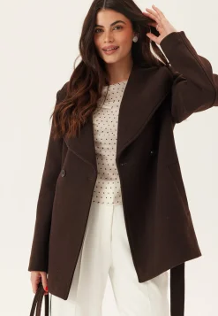 Short Wool Blend Coat