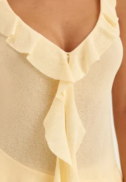 Sleeveless Flounce Top