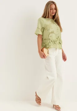 Slflina Relaxed 2/4 RUFFLE TOP