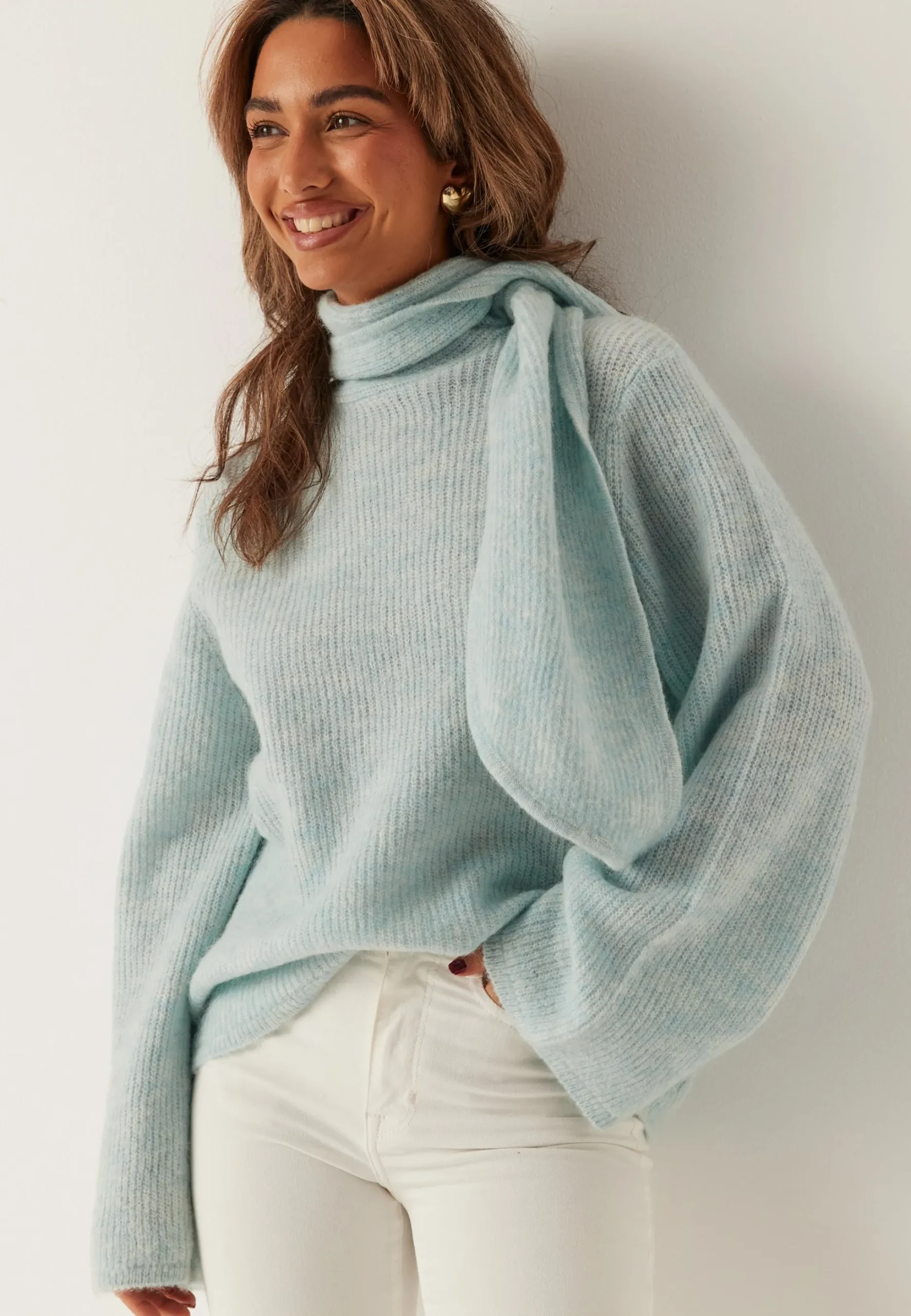 Slflulu Ls Bow Knit
