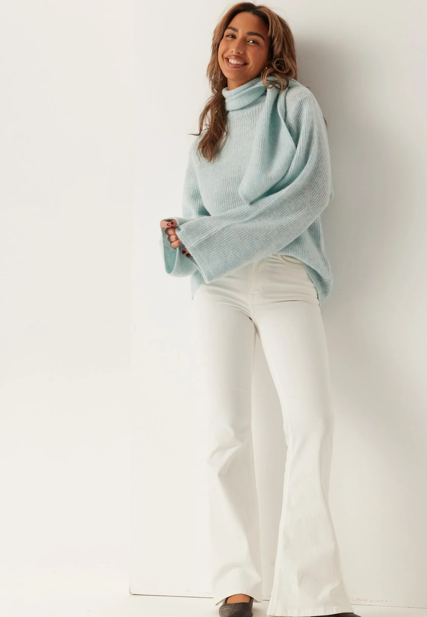 Slflulu Ls Bow Knit