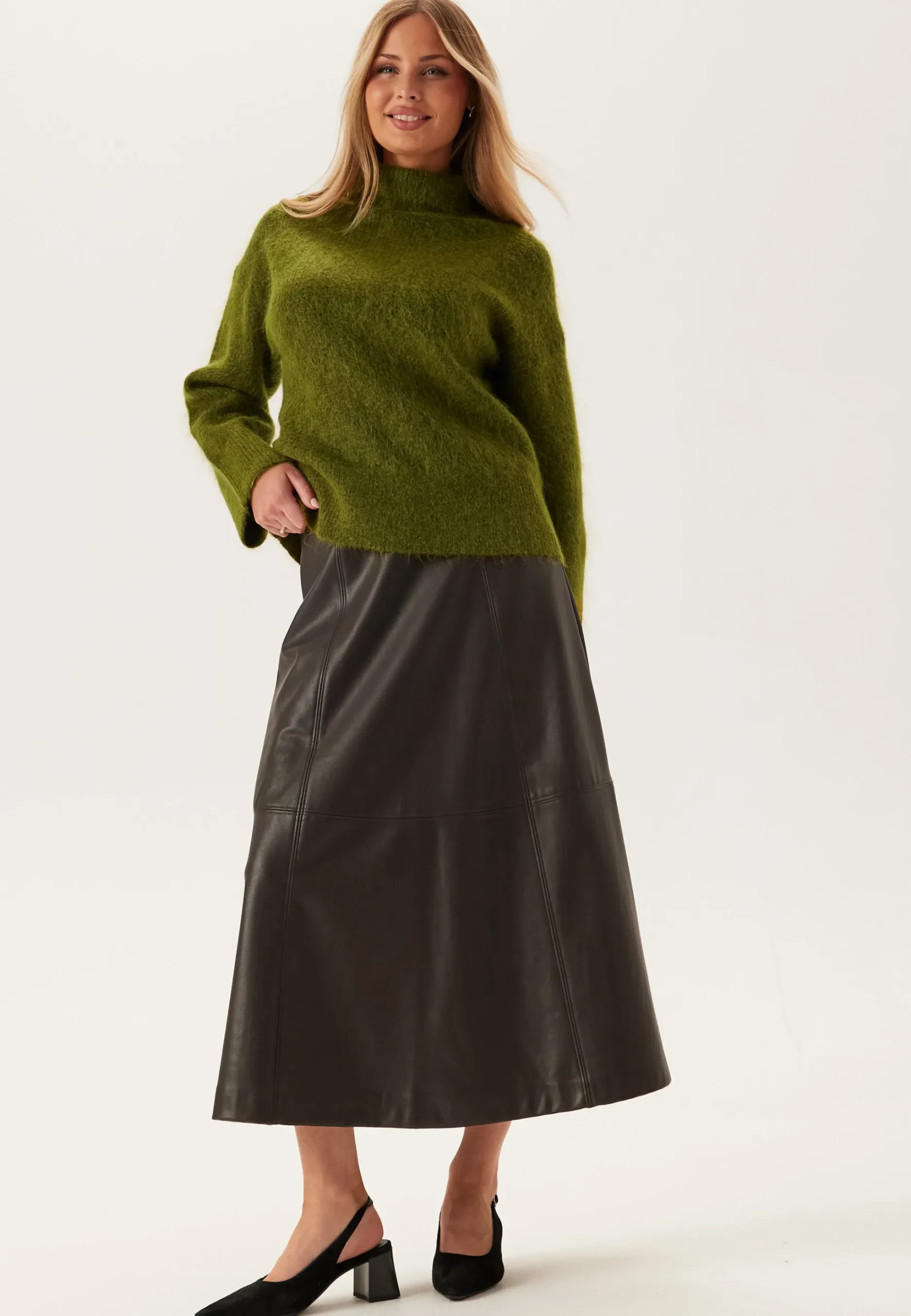Slfmira Mohair Ls Knit High_x0