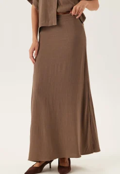 Slfviva Hw Ankle Linen Blend Skirt