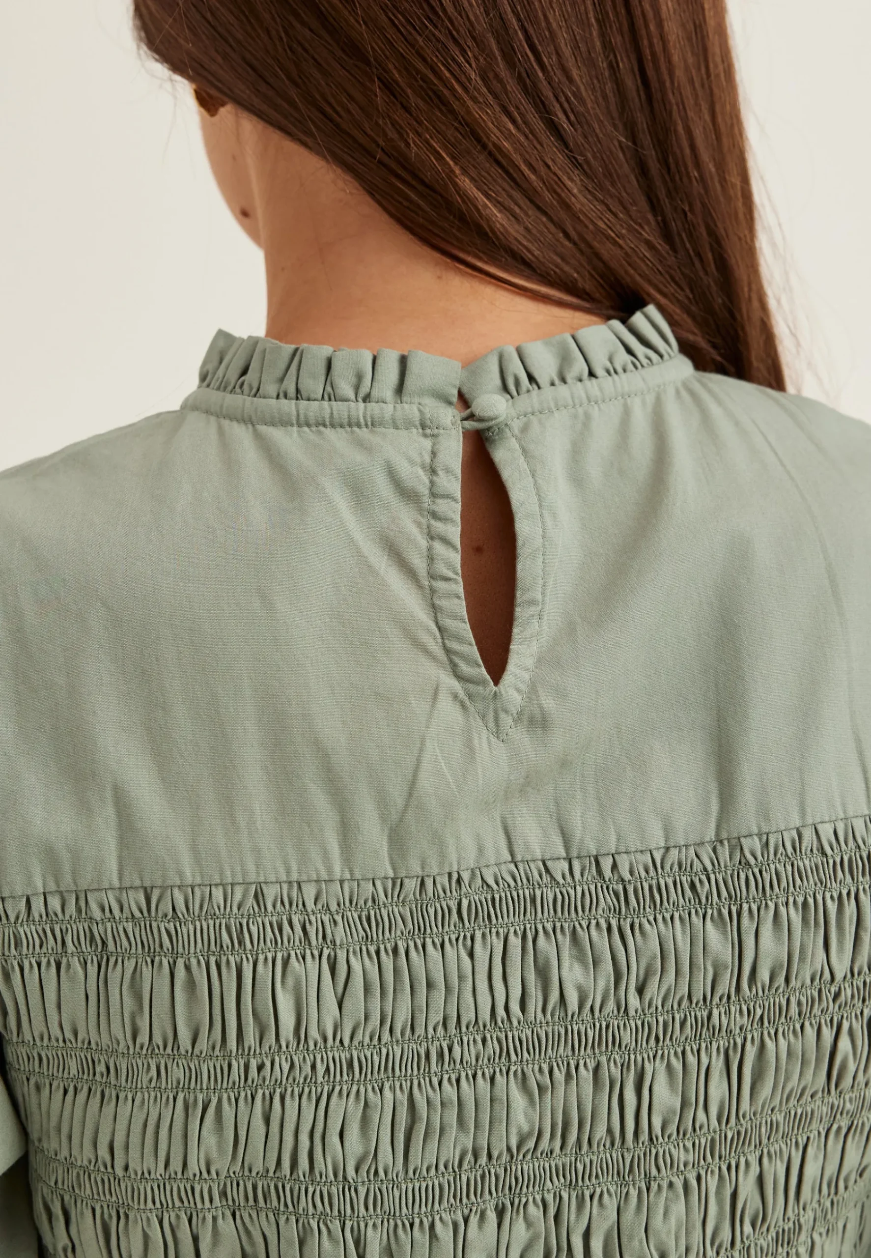 Smock Short Sleeve Cotton Dress
