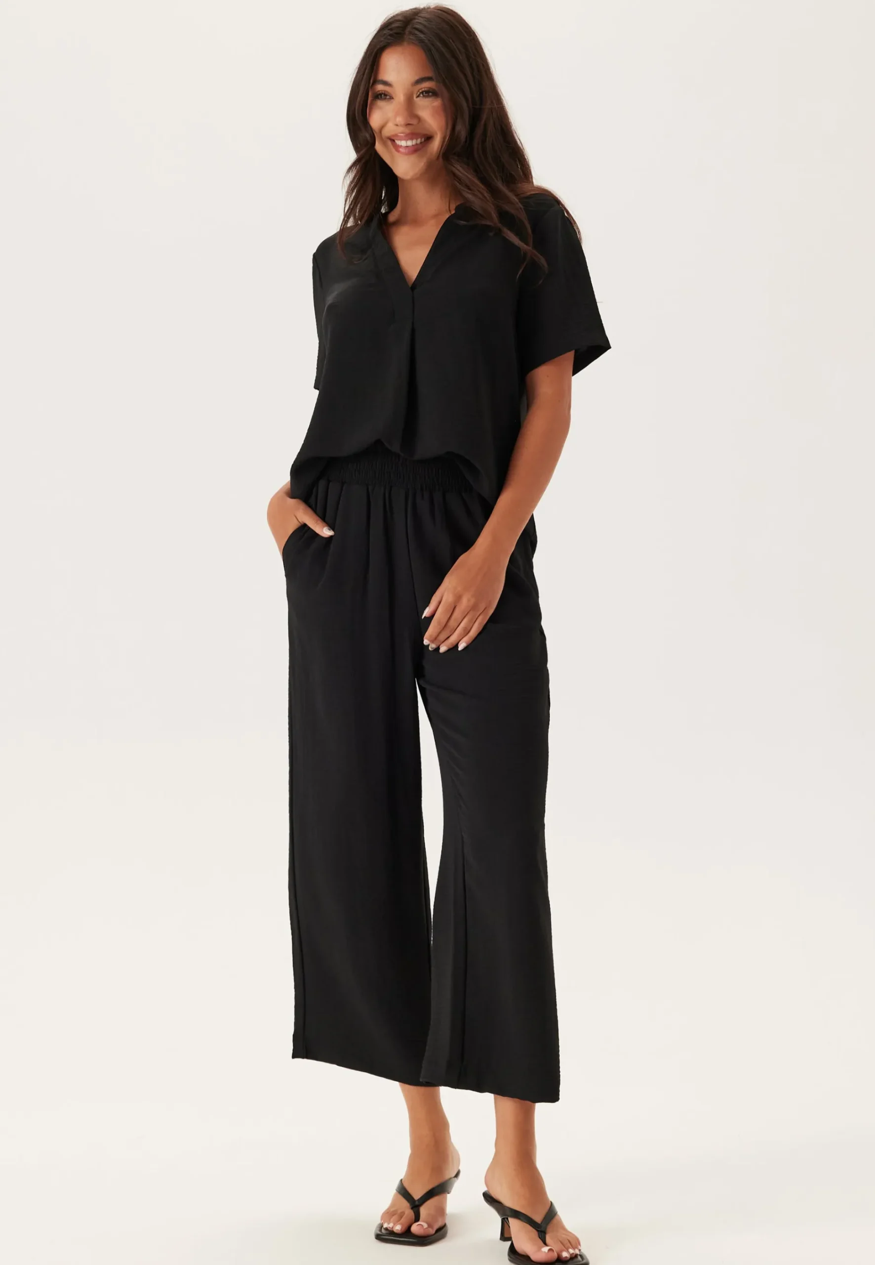 Smock Waist Ankle Trousers