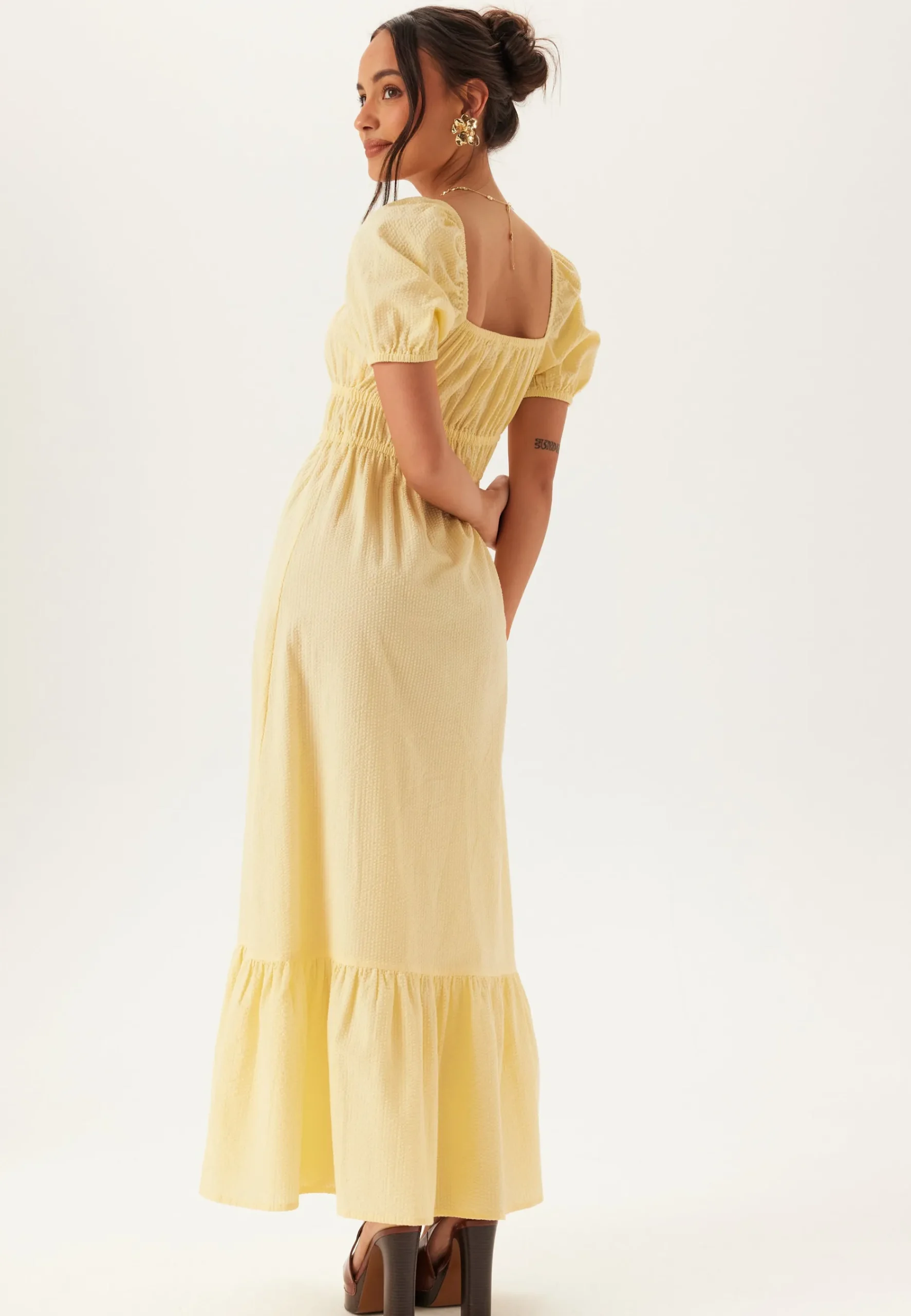Square Neck Cotton Maxi Dress