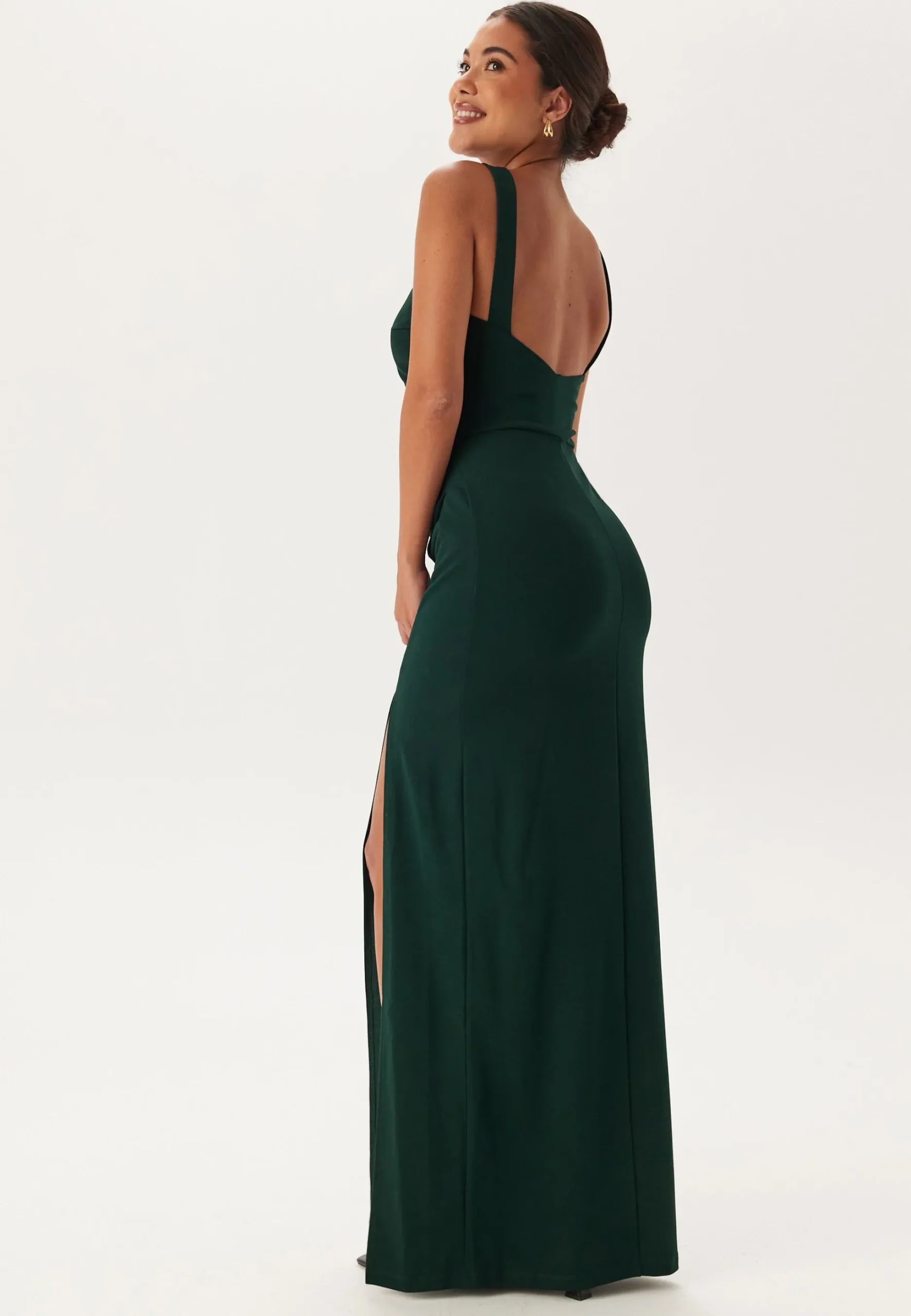 Square Neck Slit Maxi Dress