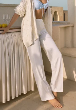 Straight High Waist Suit Trousers