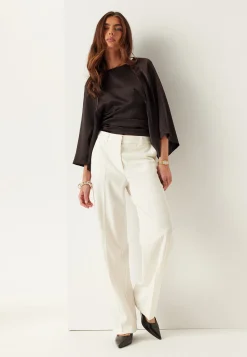 Straight High Waist Suit Trousers