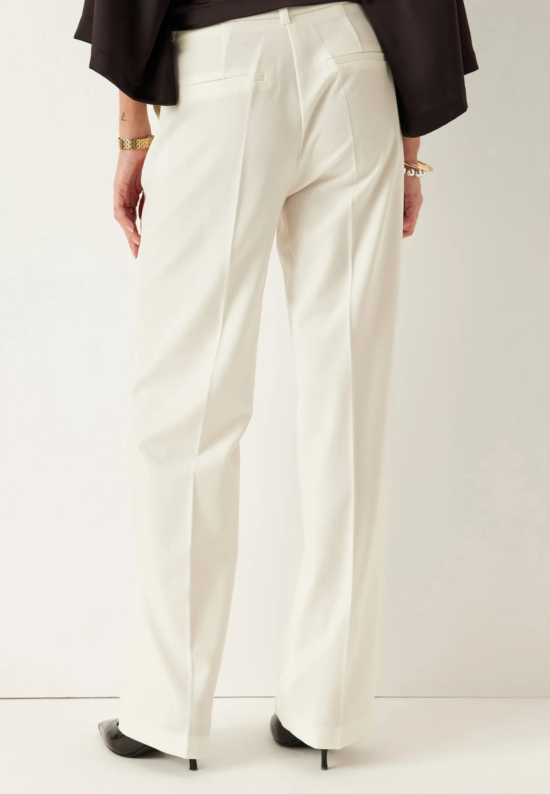Straight High Waist Suit Trousers