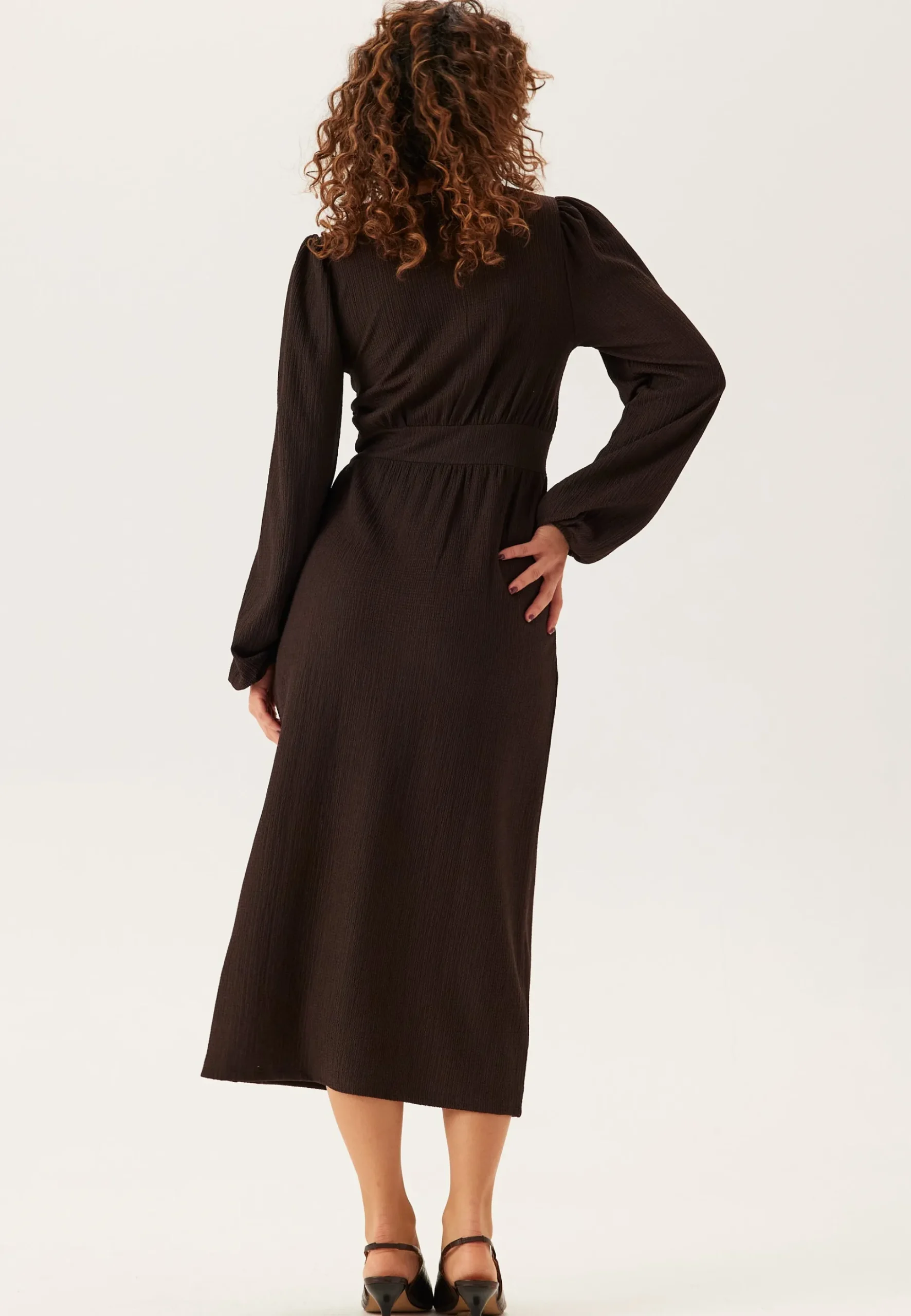 Structure Button Midi Dress