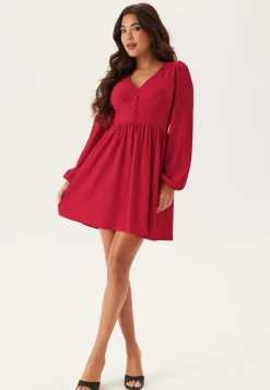 Structure Button Mini Dress