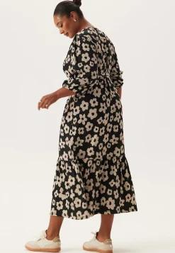 Structure Flounce Midi Dress
