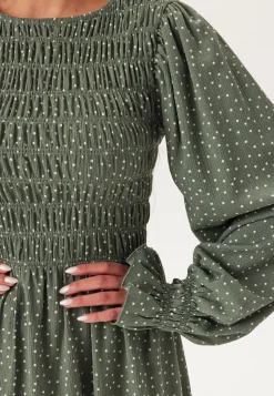 Structure Long Sleeve Midi Dress