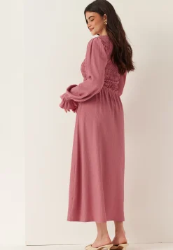 Structure Long Sleeve Midi Dress