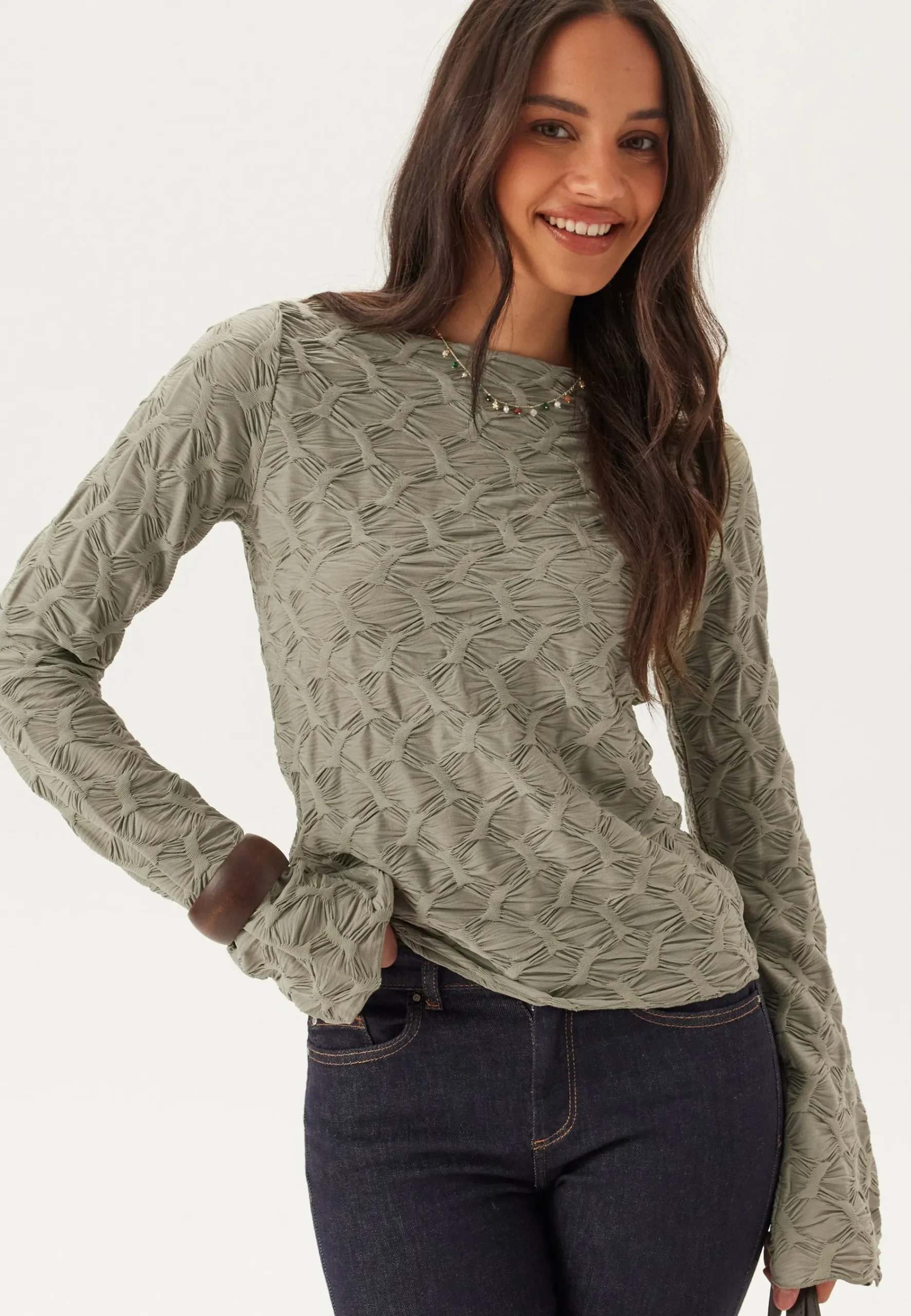 Structure Long Sleeve Top