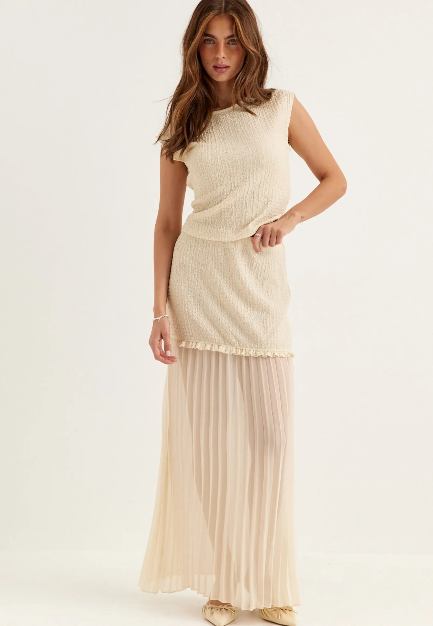 Strucure Combined Maxi Skirt