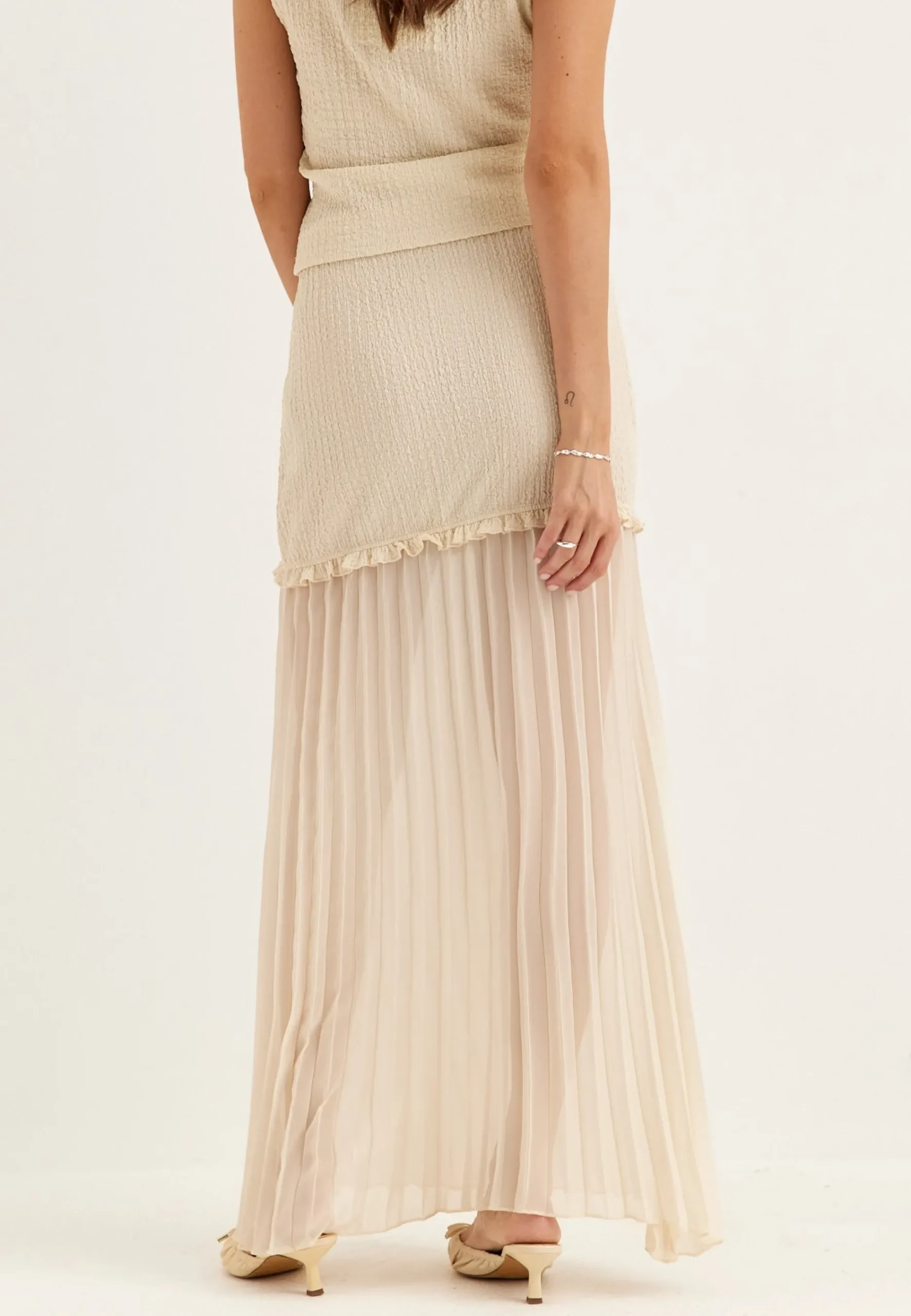 Strucure Combined Maxi Skirt