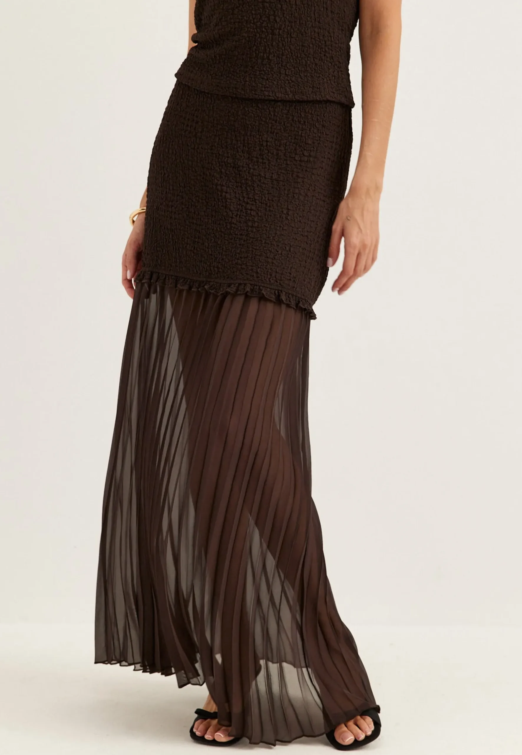 Strucure Combined Maxi Skirt