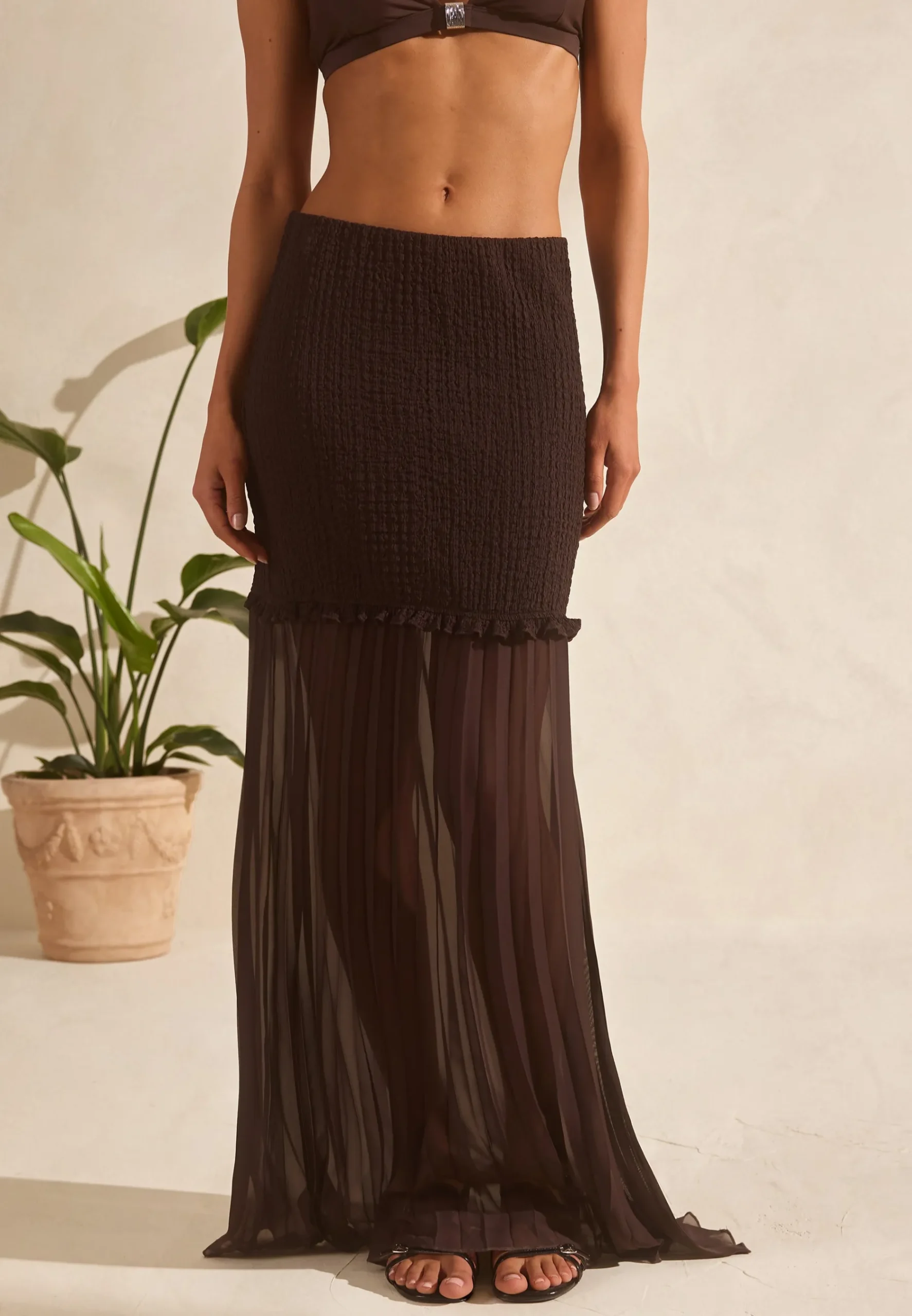 Strucure Combined Maxi Skirt