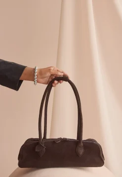Suede Baguette Bag