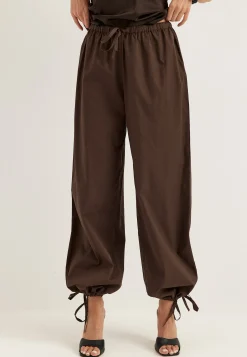 Tie Detail Cotton Trousers