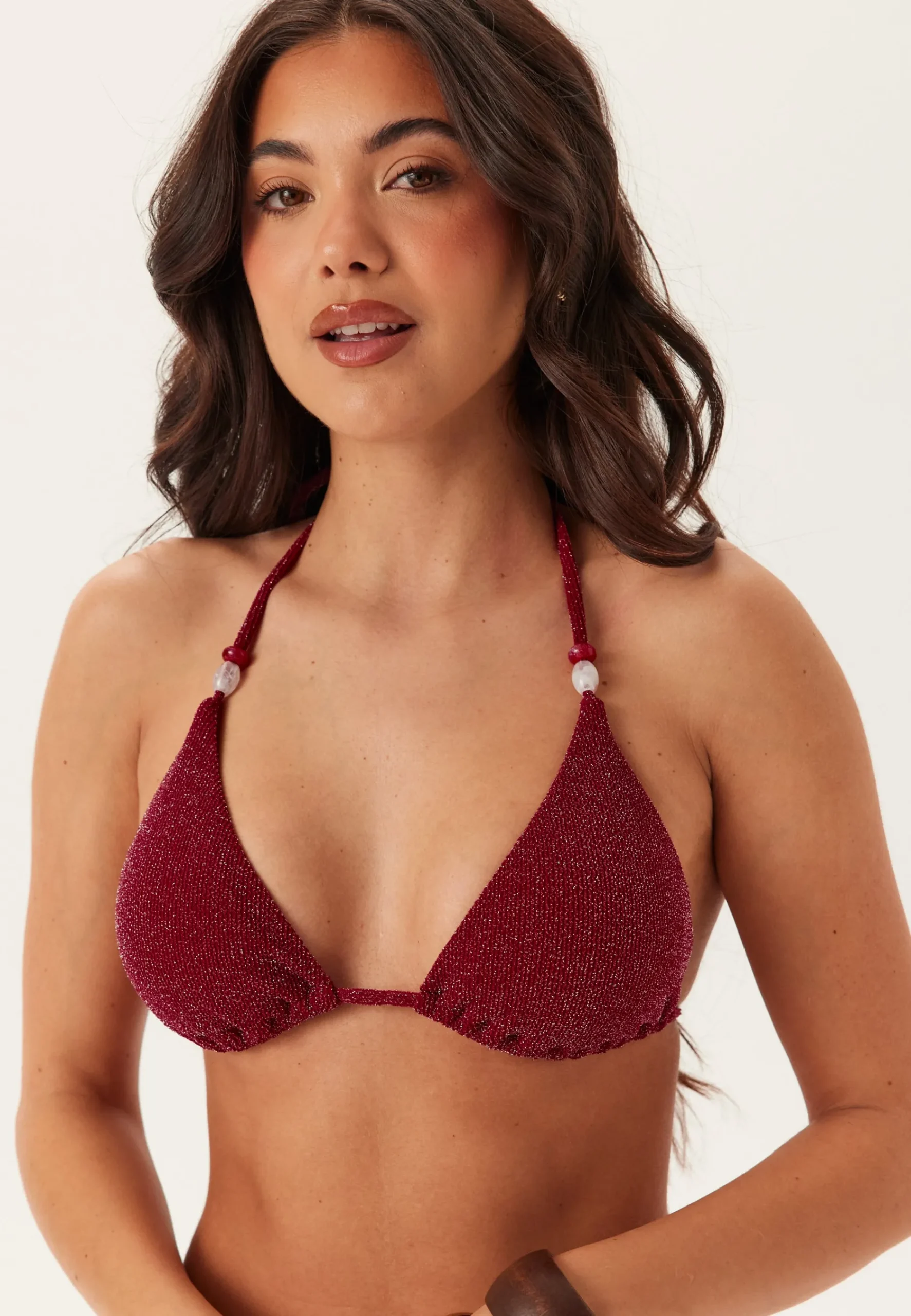 Triangle Glittery Bikini Top