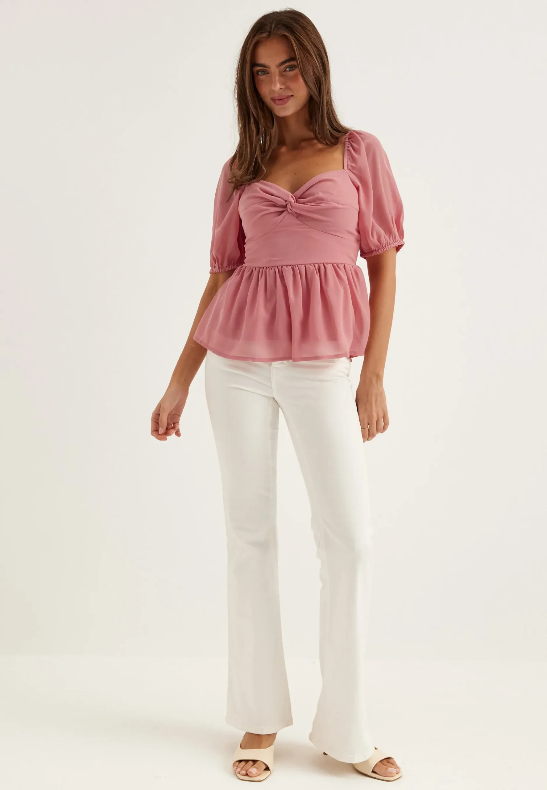 Twist Detail Short Sleeve Blouse