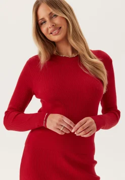 Vicomfy O-neck L/S KNIT TOP