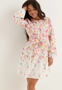 Vielma O-neck L/S SHORT DRESS