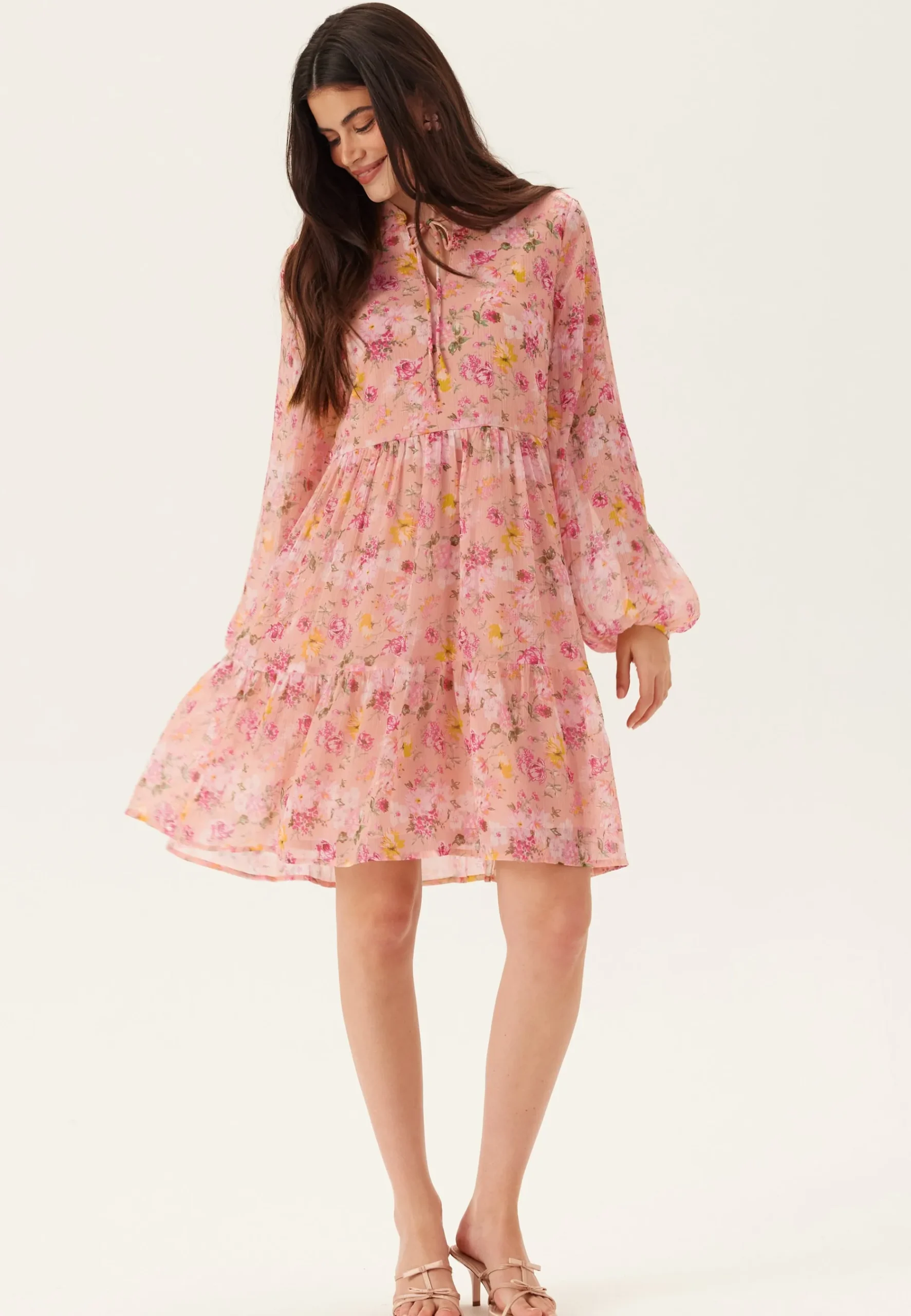 Vifalia L/S TIE V-NECK DRESS