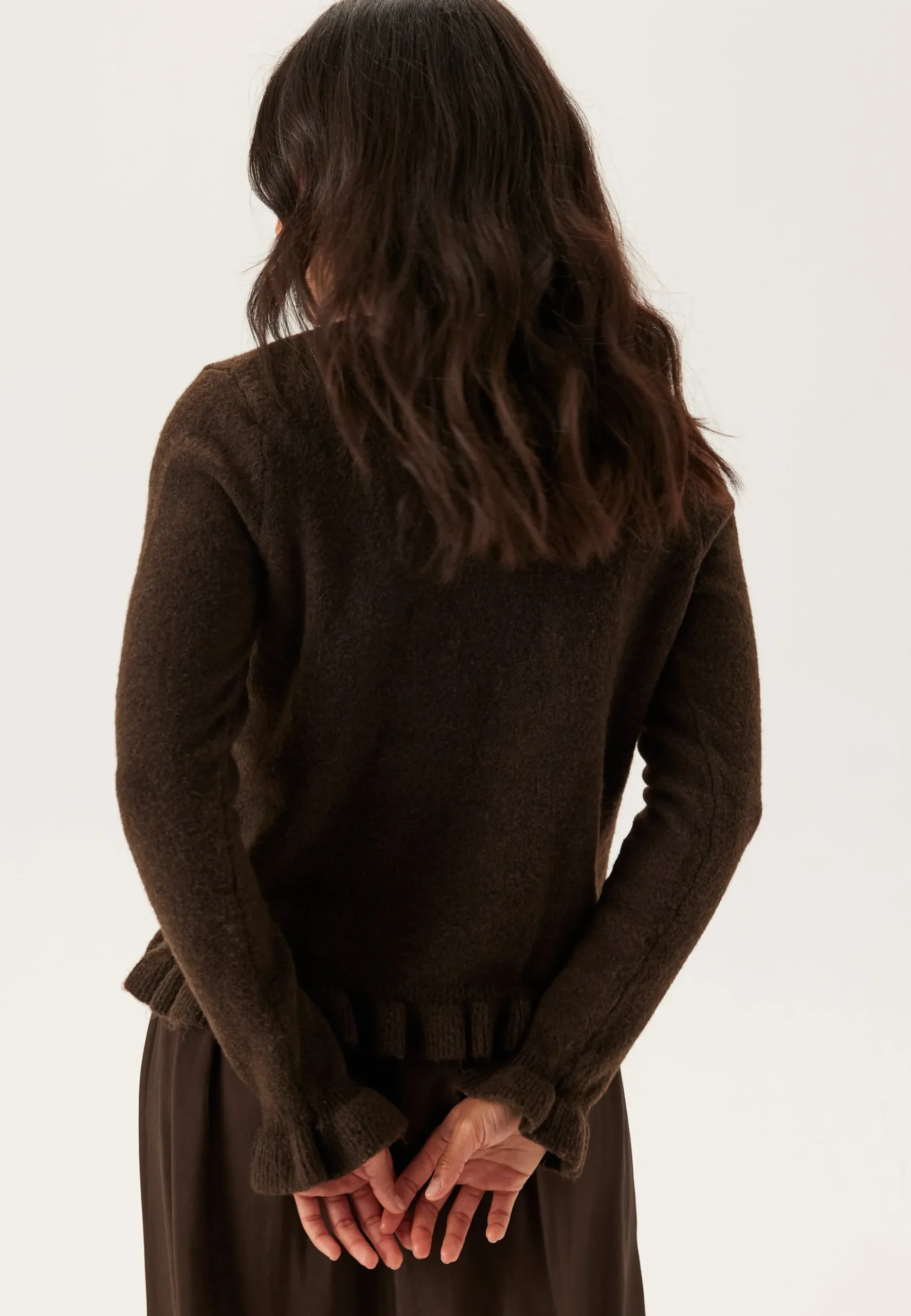 Vijacia O-neck L/S FRILL KNIT