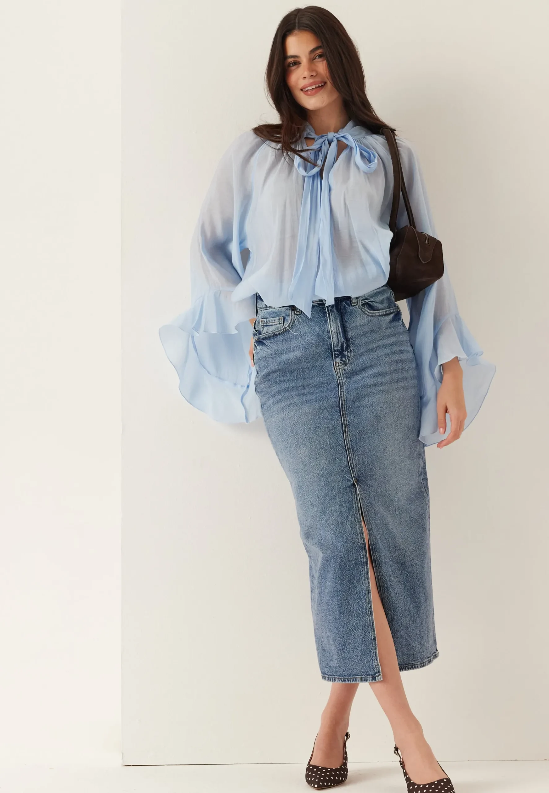 Vijaf Hw Midi Denim Skirt-noos