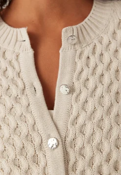 Vikali L/S O-NECK KNIT BUTTON
