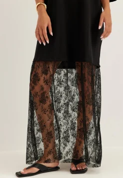 Vikata S/S OVERSIZE LACE DRESS