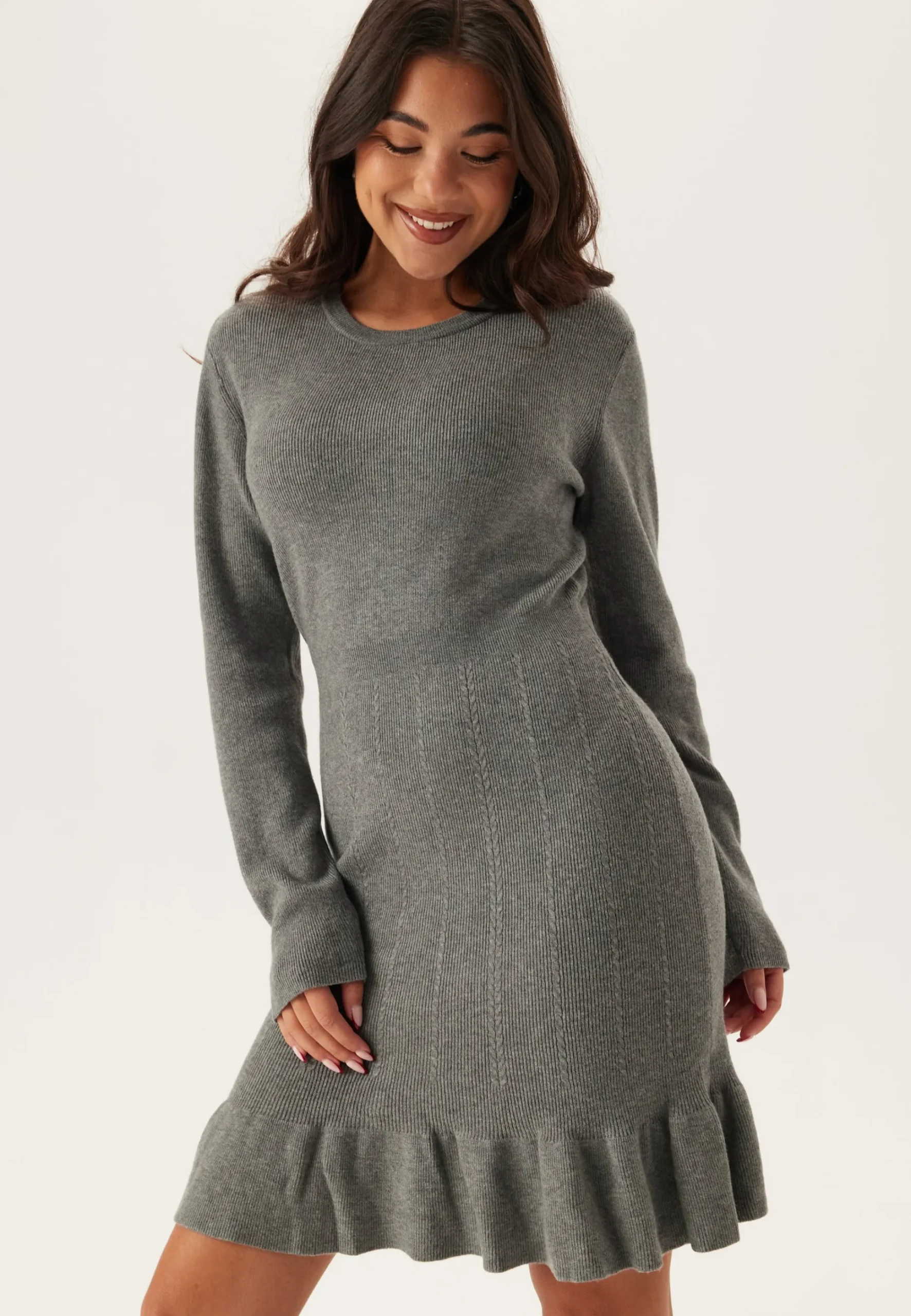 Vinorthy O-neck L/S FRILL KNIT