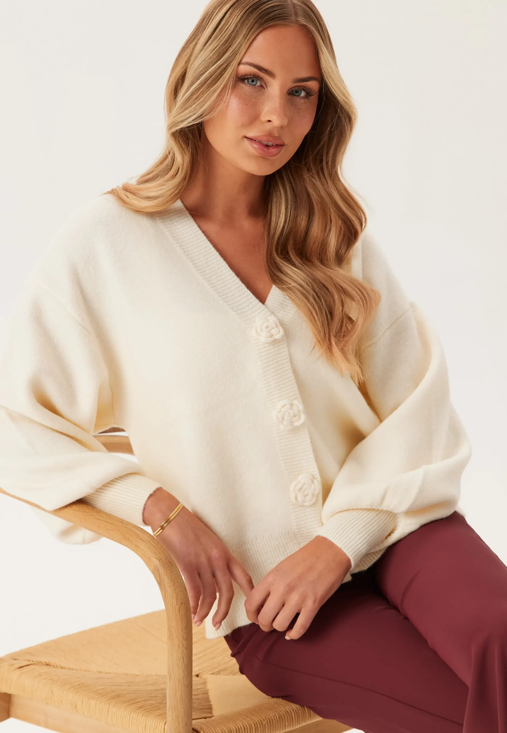 Viradia L/S ROSE CARDIGAN ROSE