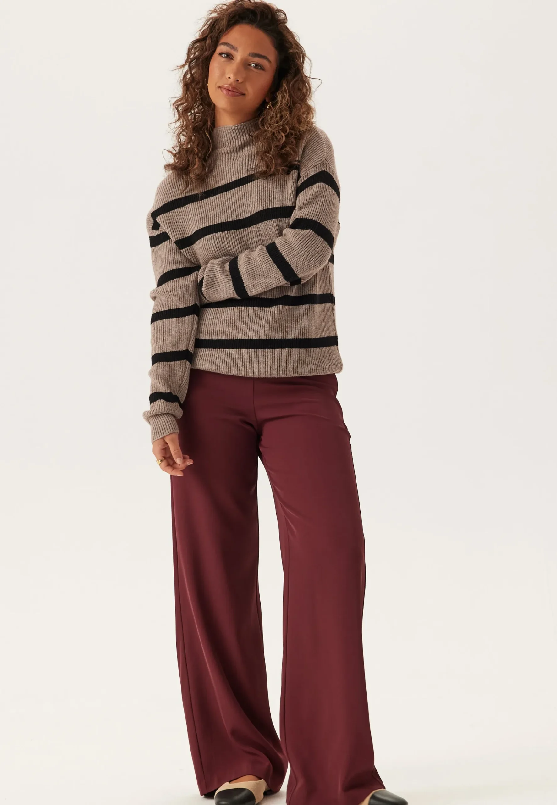 Viril Mockneck L/S Knit Rib Top