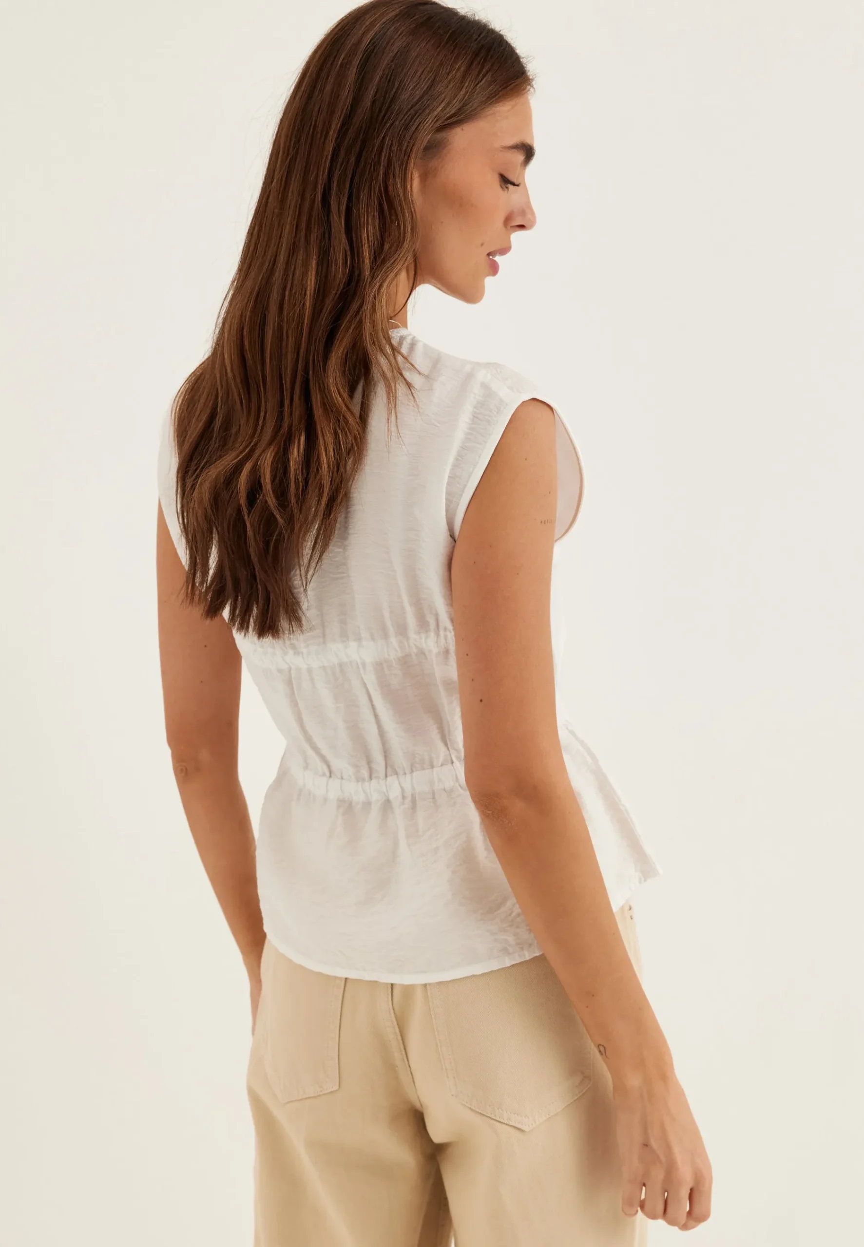Viscose Tie Detail Blouse