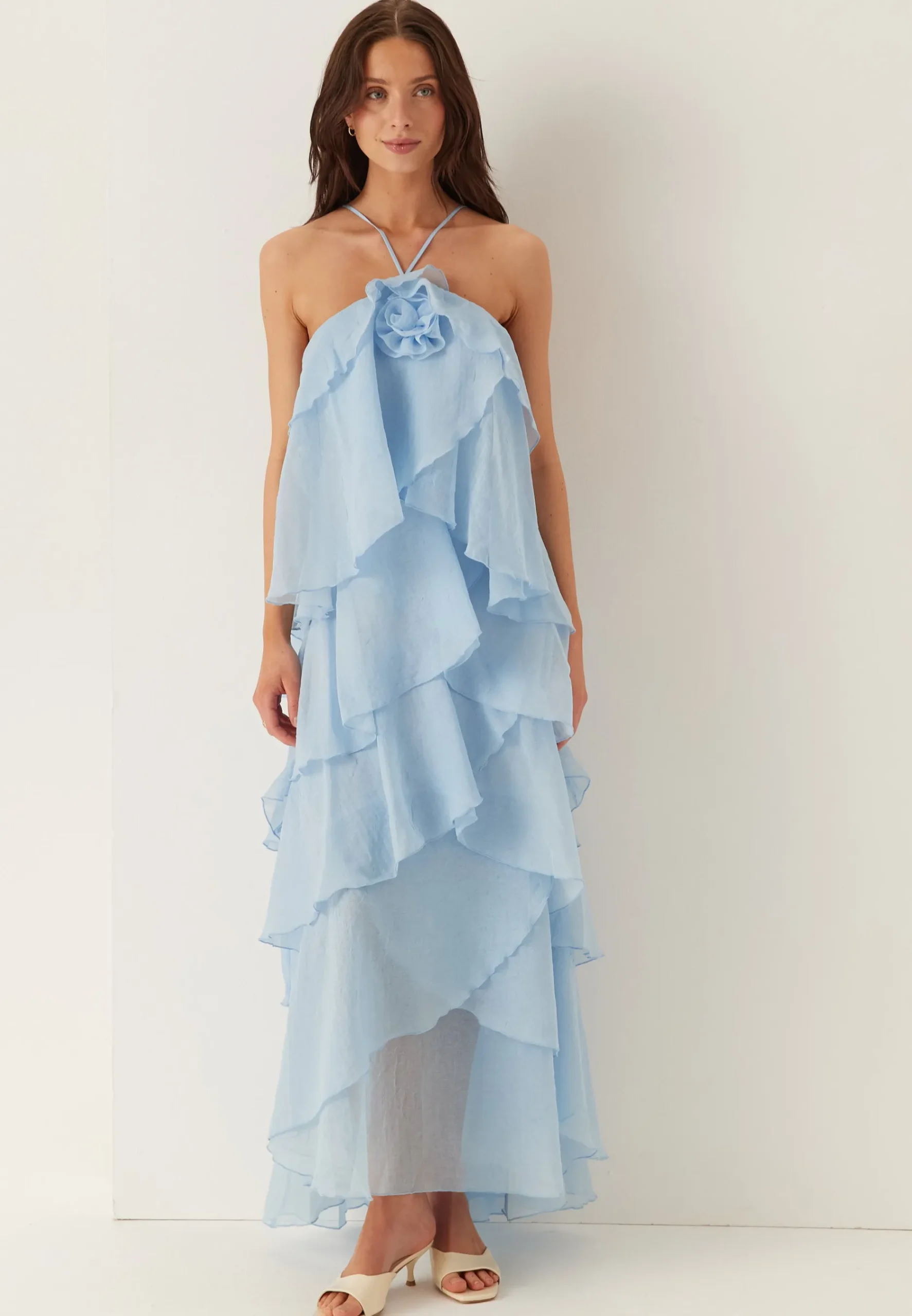 Vmdelilah Sl Halter Ruffle Dress
