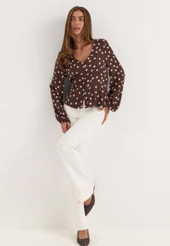 Vmelisa L/S V-NECK BUTTON TOP